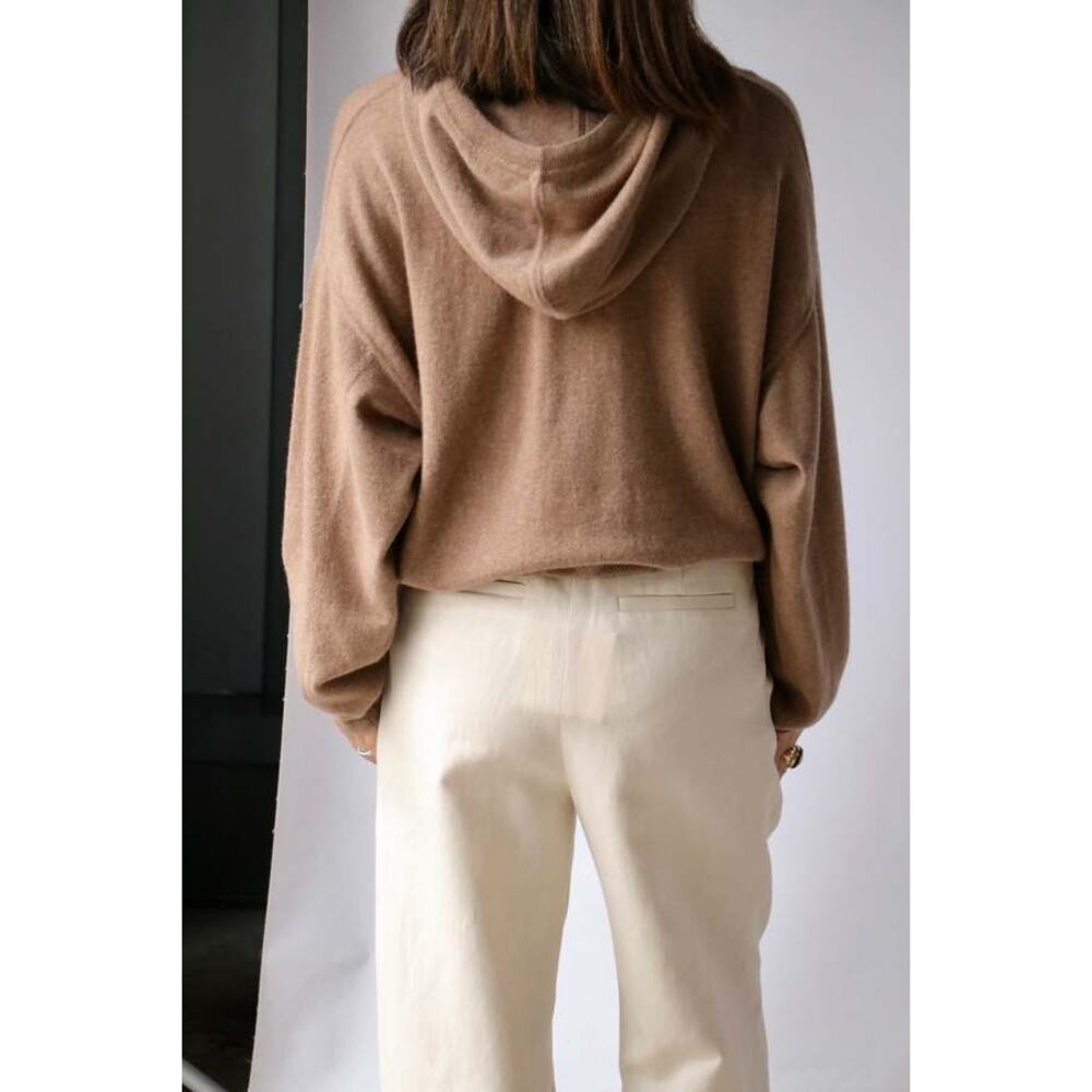 LouLou studios linosa beige cashmere slouchy hoodie - Picture 2 of 11